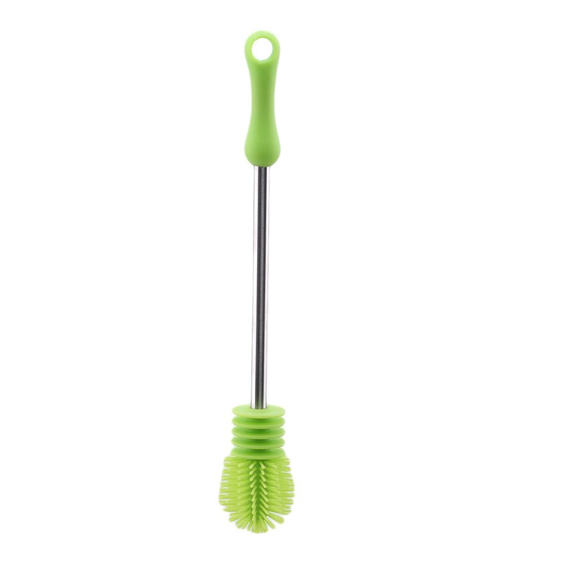 Wassen Cleaning Rotary Handvat Lange Handle Schrobben Zuigfles Borstel Fles Zuigfles Accessoires: green