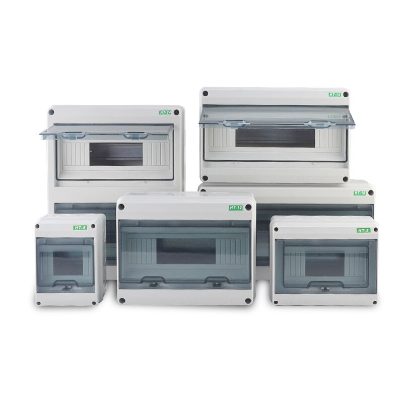 HT series 5/8/12/15/18/24 shape, household lighting, distribution box mcb junction box waterproof abs abs + pc plastic