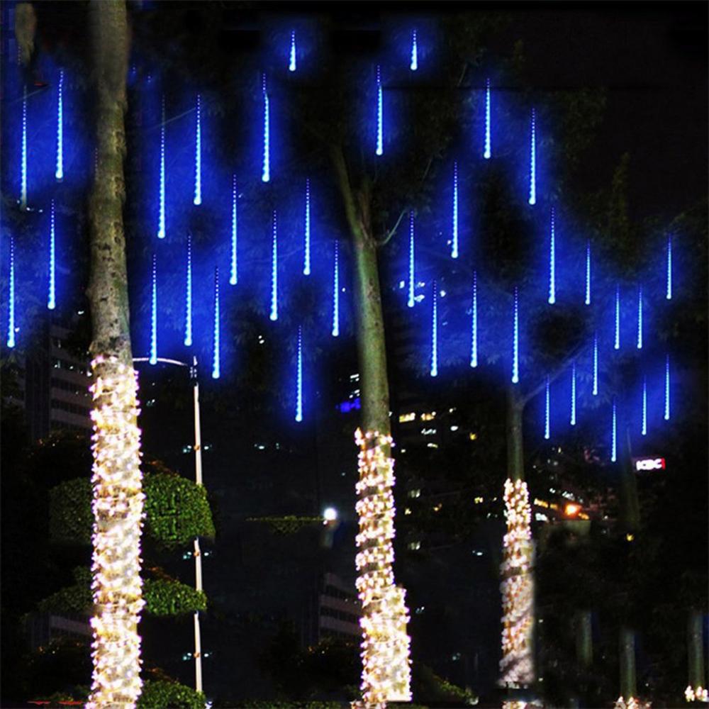 30Cm 8 Buizen Waterdichte Meteor Shower Rain Led String Lights Outdoor Kerst Decoratie Voor Thuis Boom Ons Plug Fairy lichten