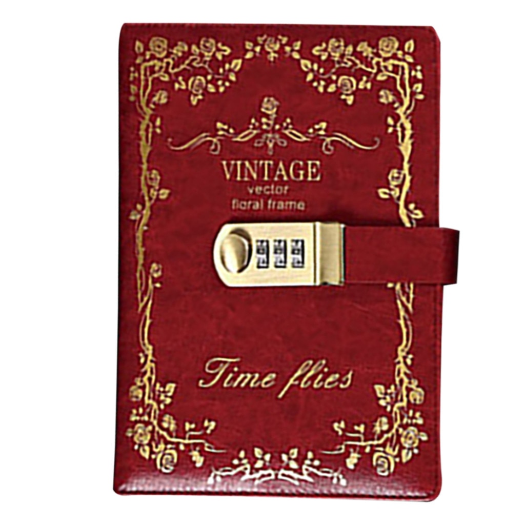 Password Notebook Diary Portable Password Booklet Small Fresh Multi-Function European Lock
