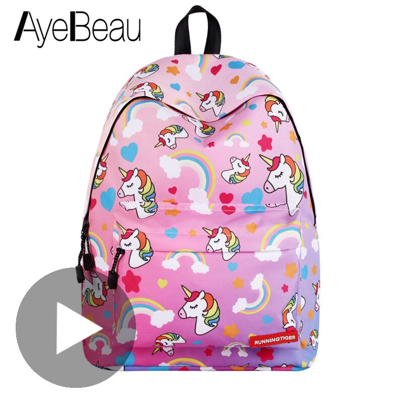 Scool Book Portfolio Child Children Unicorn School Bag Backpack Schoolbag Kid For Girl Teenager Meninas Baby Kindergarten Infant