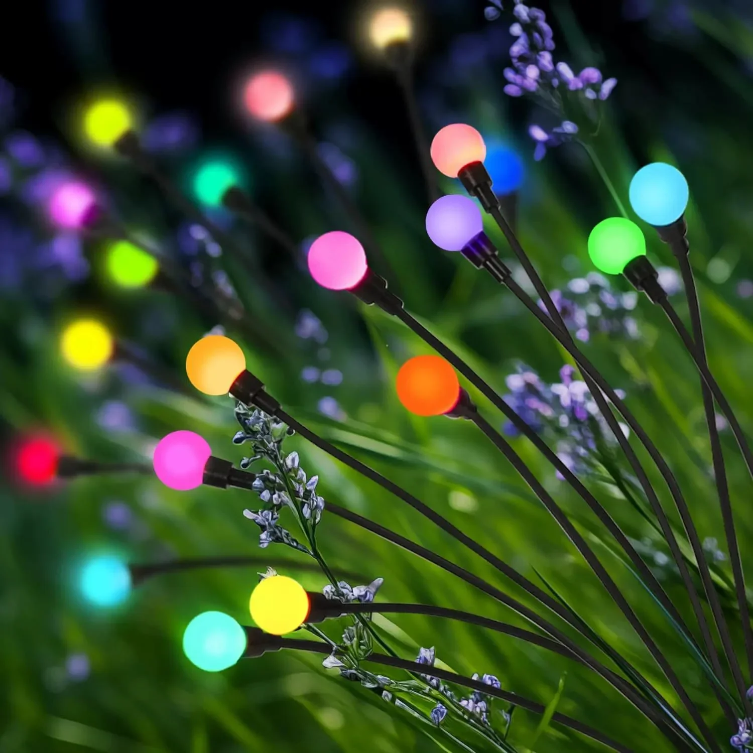 Led solcelledrevne ildfluelys udendørs have levende ildormlys til terrassesti anlagt camping blomsterbede græsplænedekoration