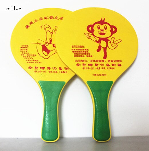 Gszhxck badbollsracket pickleballpaddel och 10 st bollar 1pc: Gul