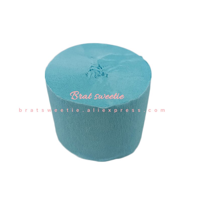 4.5Cm * 25Cm Crêpepapier Streamers Decoratieve Crinkled Diy Ambachtelijke Bloem Maken Wikkelen Verjaardag Bruiloft Achtergrond Decoation: light blue Crepe
