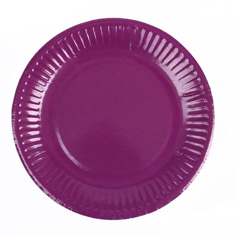 Party Paper Plate Dish Round Plates Party Supplies Disposable Plates Color Cardboard Art Painting Plate 10pcs/pack