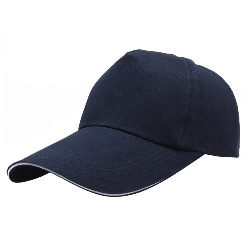 Spring Summer Super Long 11cm Brim Baseball Cap Unisex Classic Solid Color Snapback Hat Men HipHop Gorras Bone Trucker Casquette: Navy Blue