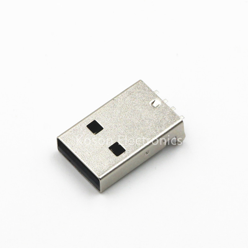 10pcs USB A-type male 180-pin SMD socket head bent male USB plug seat