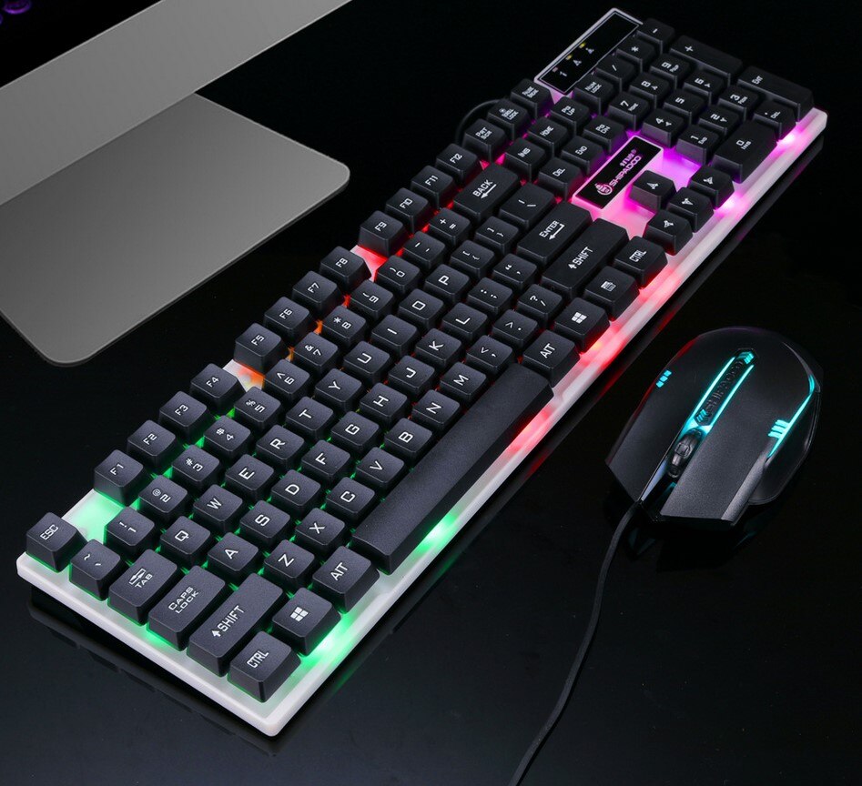 Gaming Keyboard Imitation Mechanical Keyboard with Backlight Gamer Keyboard Wired USB Business keyboards for Computer