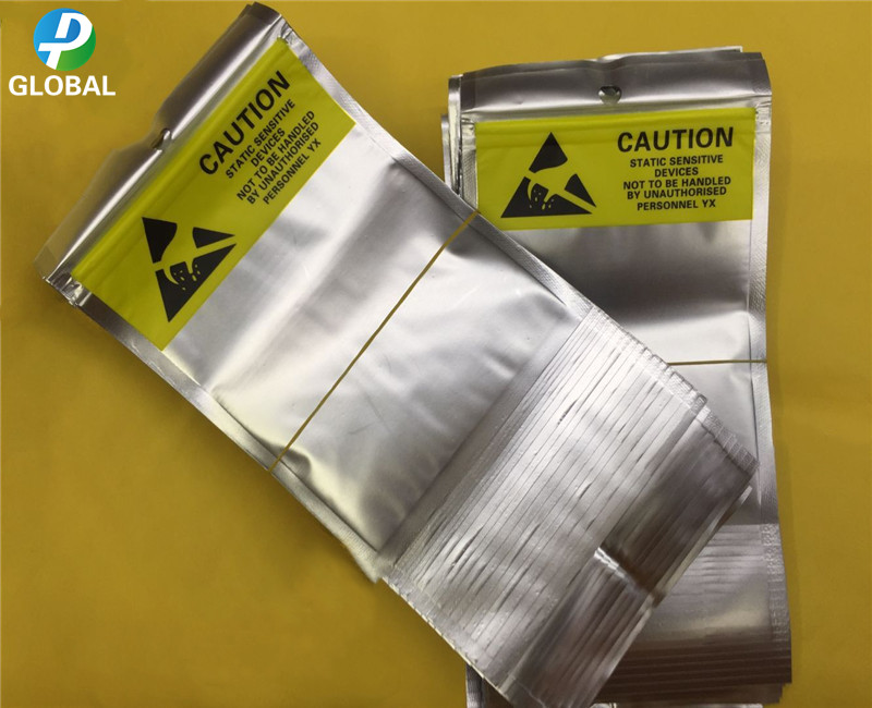 100 pcs 8*13.5 cm Zip lock Anti-Statische Afscherming plastic Zakken ESD Anti Statische rits Elektronische Accessoires /batterij Verpakking zakken