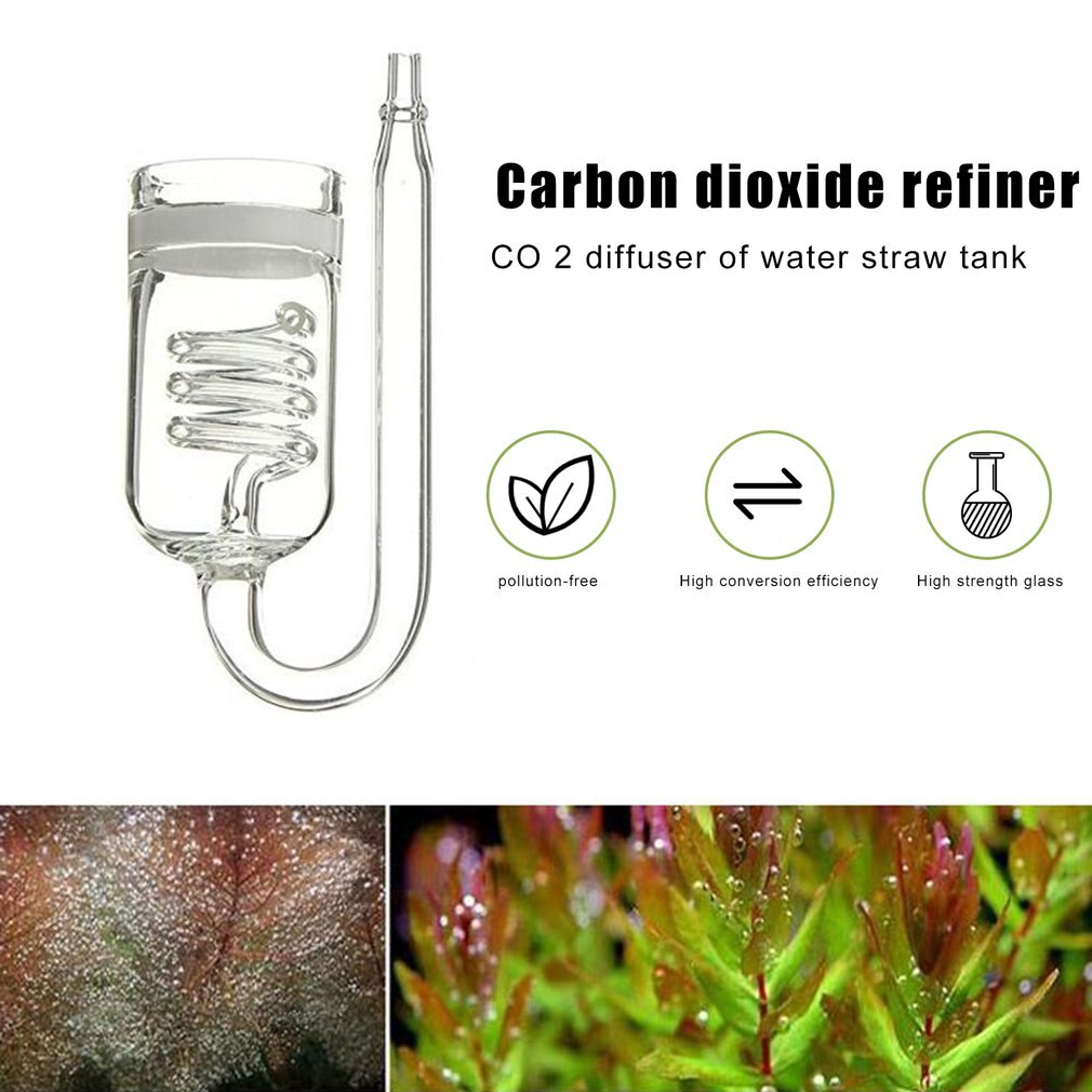Glas Aquarium CO2 Diffuser Glazen Tank Verstuiver Solenoid Regulator Moss CO2 Verstuiver Voor Water Plant Tank Transparant