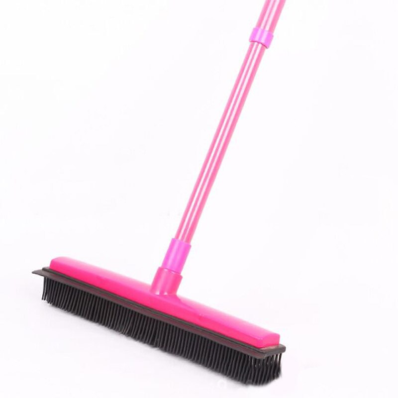 Floor Hair Broom Dust Scraper &amp; Pet Hair Lint Removal Device Telescopic Cleaner Sweeper No Hand Wash Mop Clean Wipe Window Tool