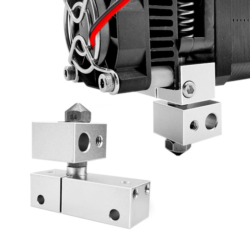 Imprimante 3D partie MK10 tout en métal Kit d'extrémité chaude avec refroidissement chaleur Blcok 0.4mm Nozzel pour créateur Pro/Wanhao I3/MakeBot