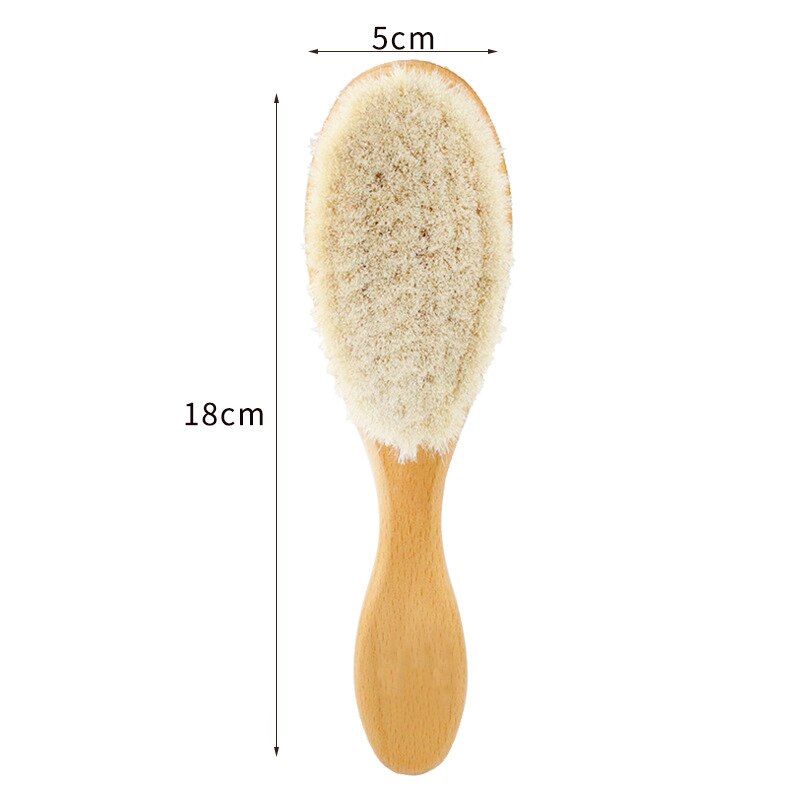 Baby Wooden Brush Comb Baby Care Pure Natural Wool Brush Hair Brush Newborn Infant Hair Brush Comb Head Massager