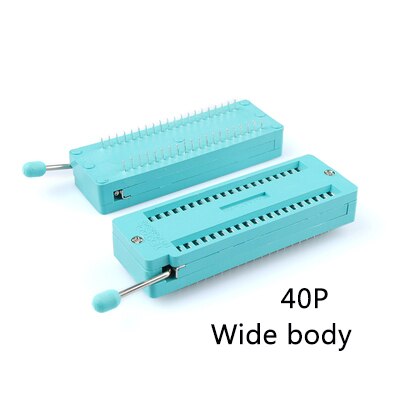 Conector Universal ZIF de prueba de circuito integrado, DIP14/16/18/20/24/28/32/40P, 2,54mm: 40PWide body