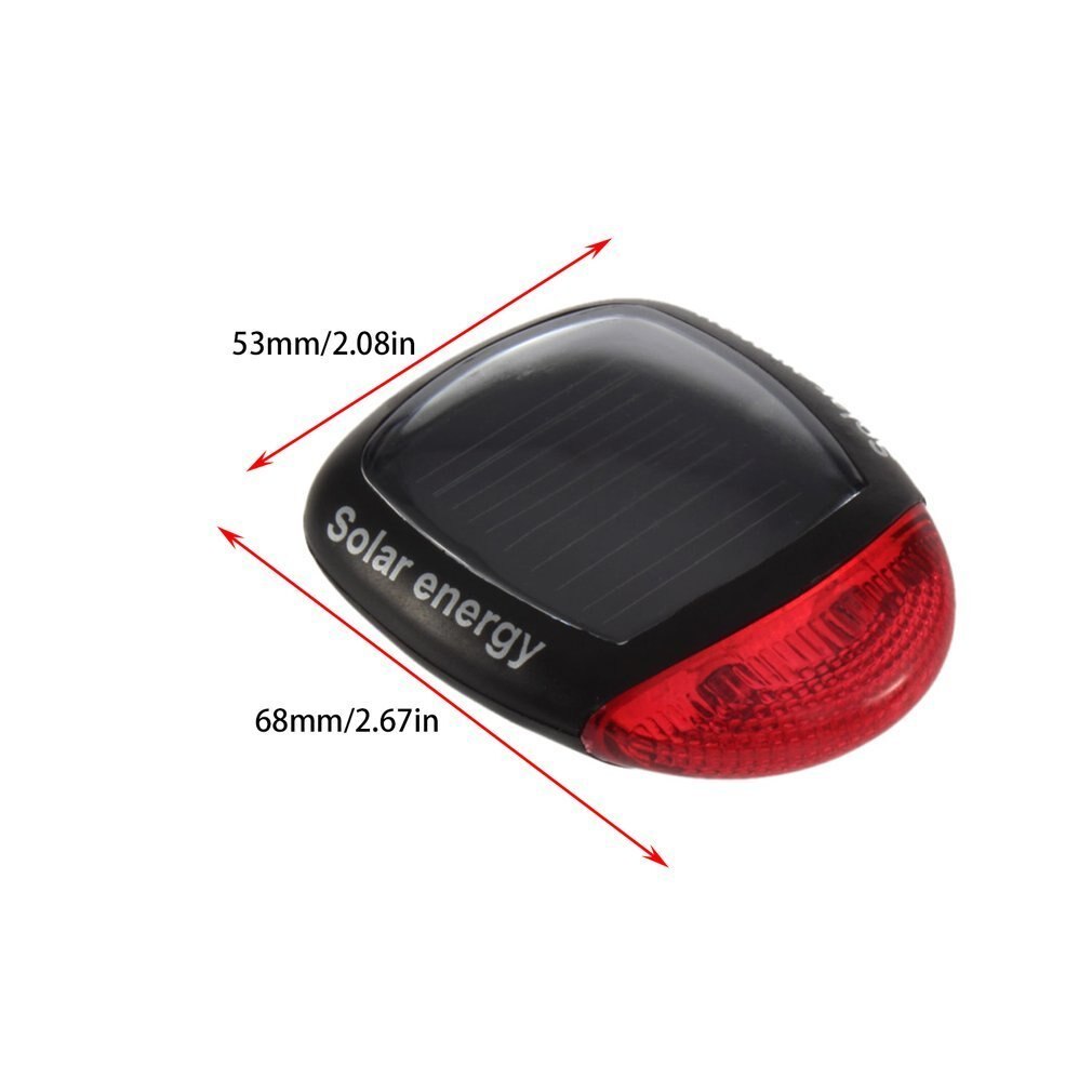 Zonne-energie Fiets Achterlicht Rood Fietsen Achterlicht Solar Power Bike Fiets Led Lamp Achterlicht Lamp Te Installeren