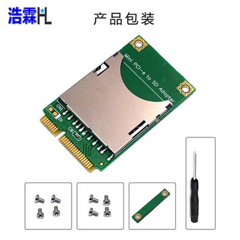 Mini PCI-e to SD to MINI PCIE adapter 52PIN not include Memory storage card For windows 7 8 10 XP 2000