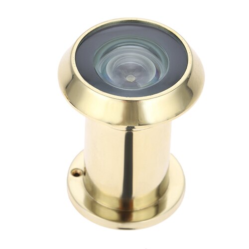 Dörrvisare 220 graders legering manipuleringsjusterbar hemsäkerhetskamera optisk glashus anti stöldöga video 16mm: Guld-
