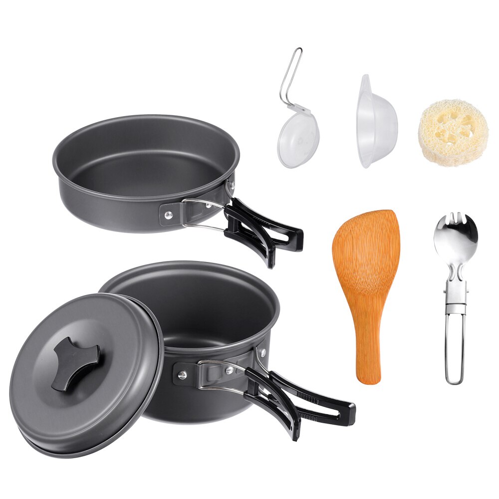 1 Set Lightweight Camping Cookware Picnic Utensils Outdoor Backpacking Gear