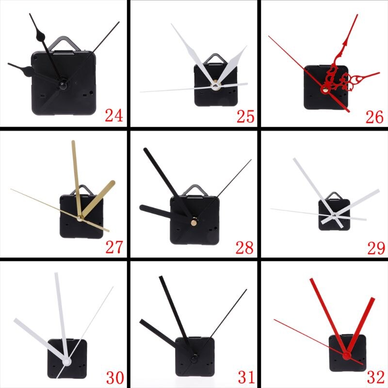 1 Set Quartz Klok Movement Mechanism Handen Muur Reparatie Tool Onderdelen Stille Kit Set Diy Reparatie Onderdelen Wandklok Beweging