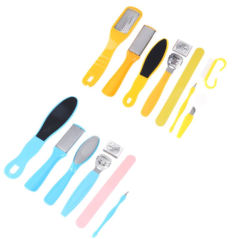 10 in 1 Foot Scrubber Pedicure Tools Kit Rasp Foot File Callu Remover Set Feet Exfoliating Scrubber Cleaner