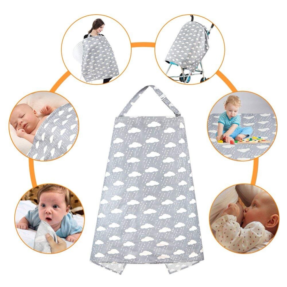 Multifunctionele borstvoedingshoes sjaal baby autostoel luifel hoes rekbare kinderwagen katoenen infinity sjaal voor baby