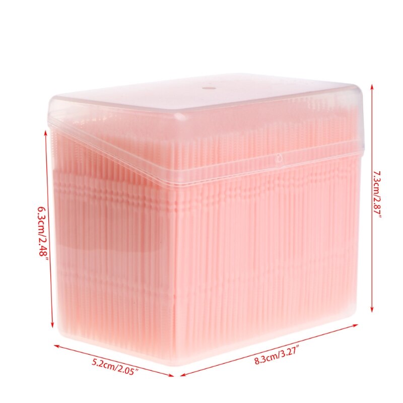 1100 pièces/boîte 6.5cm Double tête dents nettoyage brosse bâton fil dentaire cure-dents doux dentaire fil dentaire alimentaire PP