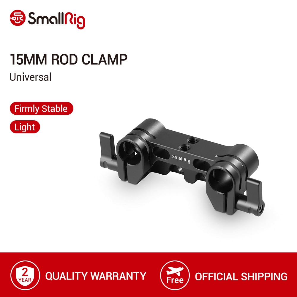 SmallRig Quick Release Dual 15mm Rod Klem Voor DSLR Camera Kooi 15mm LWS Rod Clamp Systeem-1943