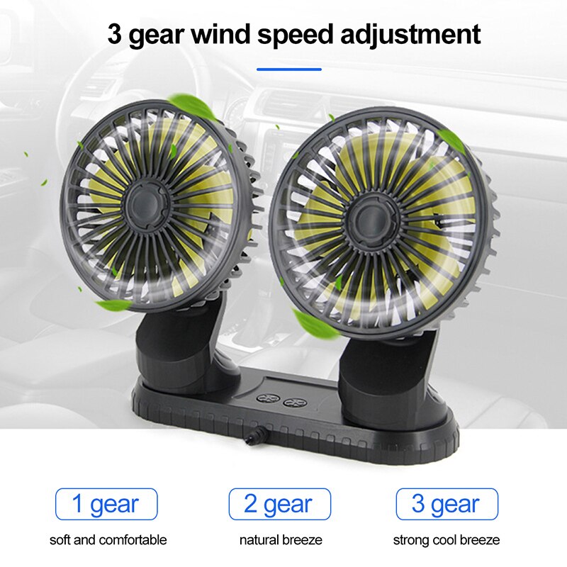 Ventilateur double tête pour voiture avec Mini ref... - Grandado