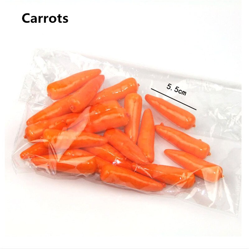 20 Pcs/Lot Artificial Fruits Vegetables Mini Foam Simulation Fruit Home Table Decoration Photo Props: carrots