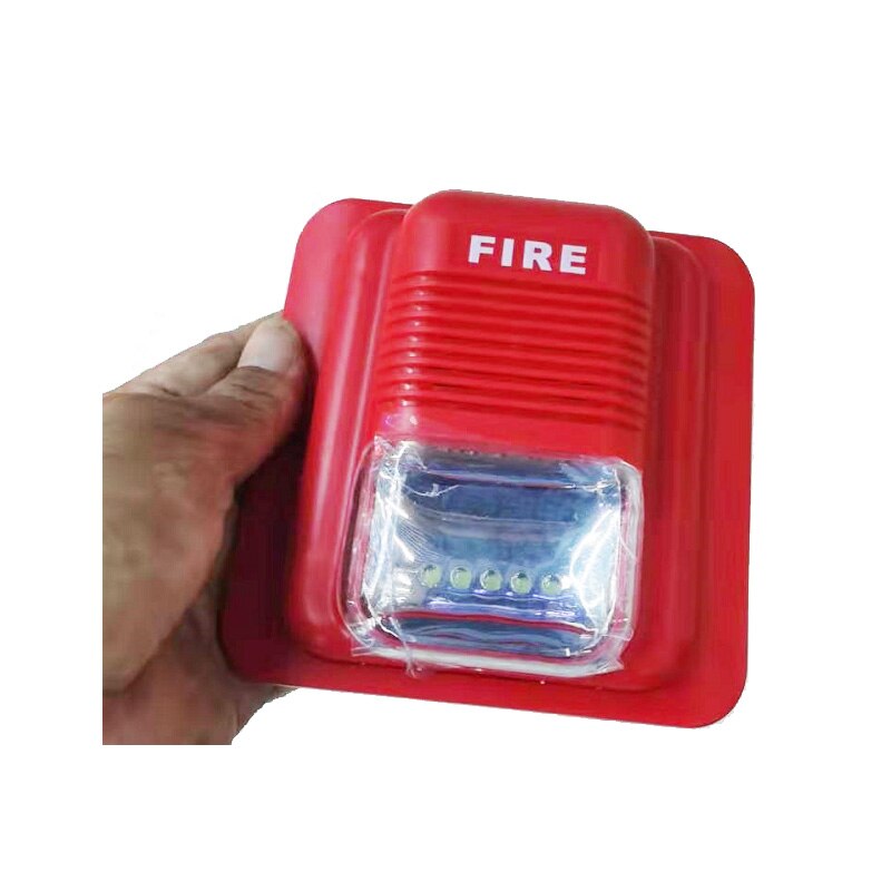 0.5S Fast Flash LED Light 24V Emgergency Alarm Wired Siren White LED Fire Sound Light Siren Ambulance Alarm Speaker Security EAS