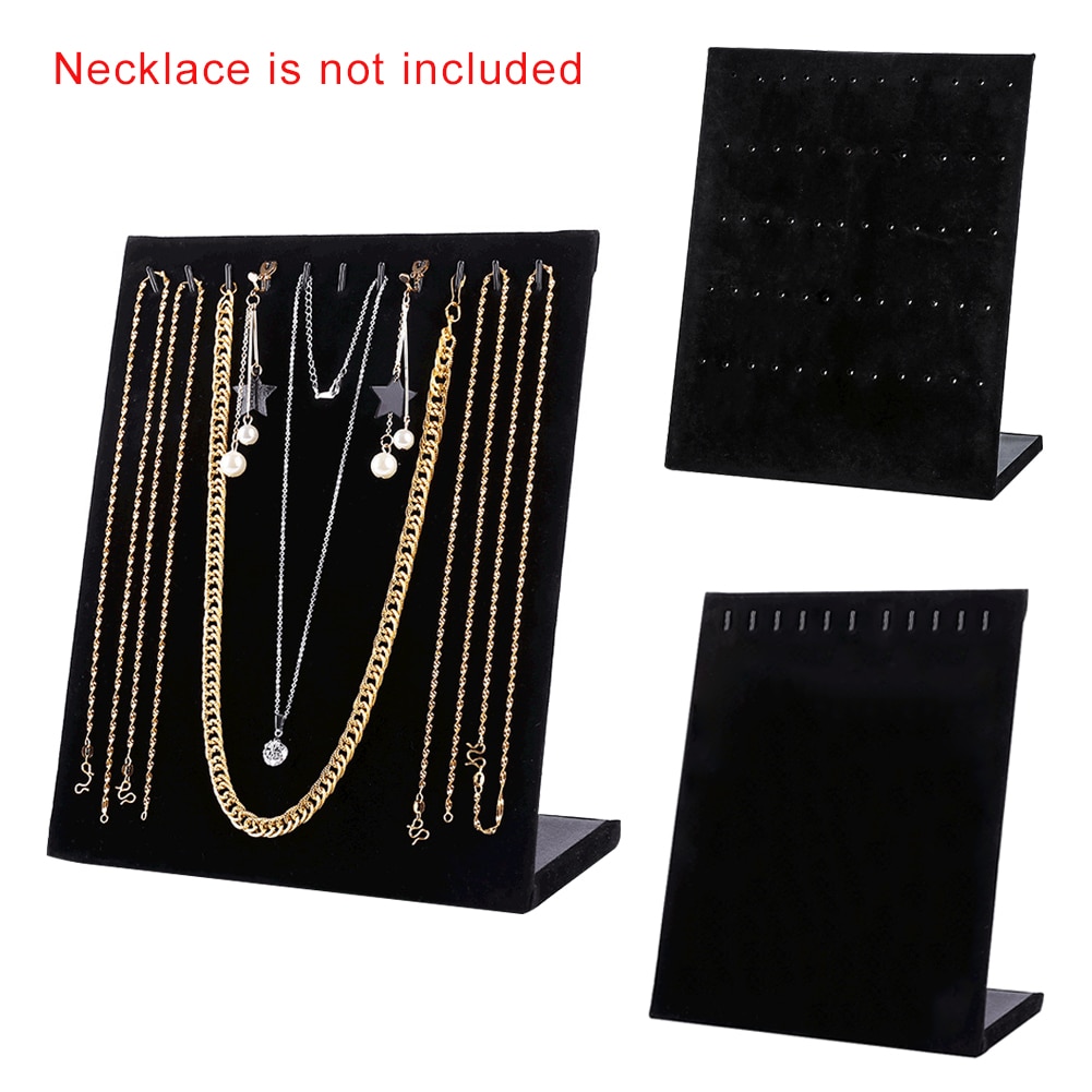 Composite Board Earring Organiser Display Hanger Velvet Home Desktop Studs Holder Dressing Table Ring Jewellery Necklace Stand