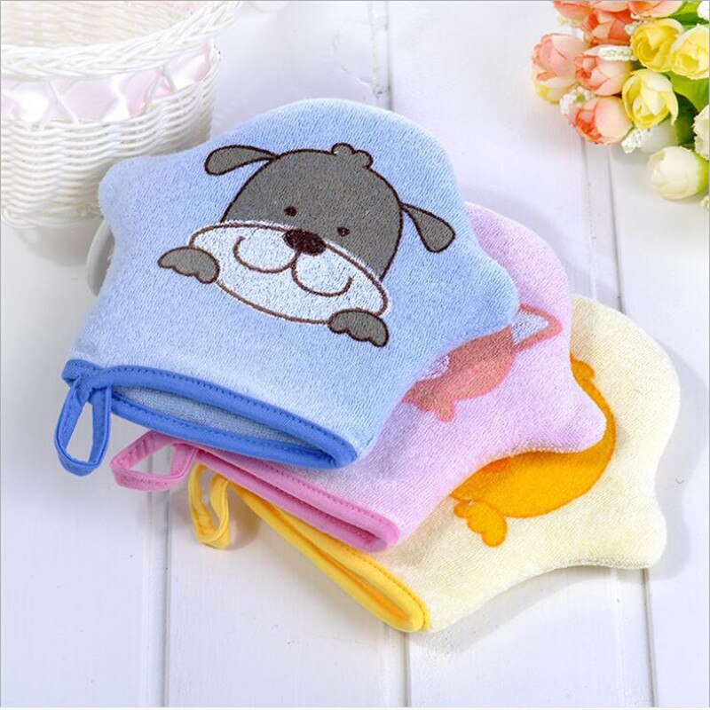 Baby Bath Sponge Cartoon Super Soft Cotton Brush Rubbing Towel Ball Bath Gloves Baby Bath Brushes