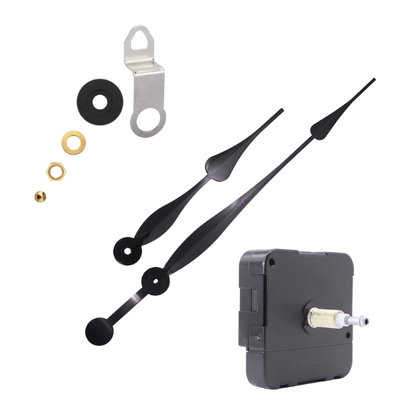 Silent Quartz Clock Movement, Long and Short Shaft Clock Mechanism with Hands Battery Powered, Wall Clock Mechanism Parts Motor