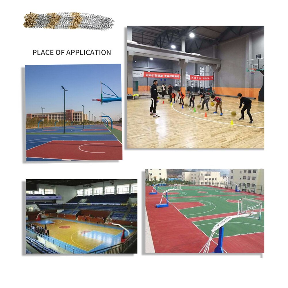 Heavy Duty Metal Chain Basketball Net Outdoor Indoor Sports Basketball Hoop Backboard Goal Rim Mesh