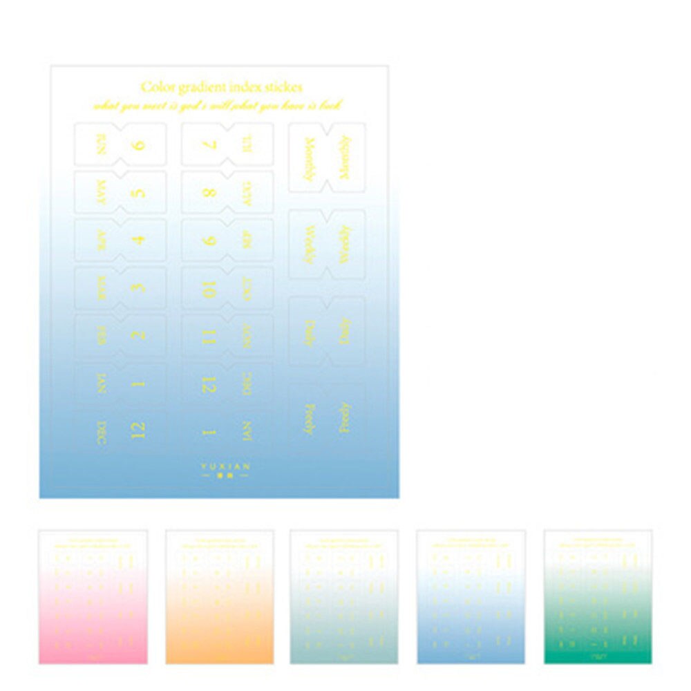110 arkkia kaltevuus värit indeksi tarrat tee itse scrapbooking tarra luokittele merkit kawaii paperitavarat päivittäinen suunnittelija etikettitarrat: C