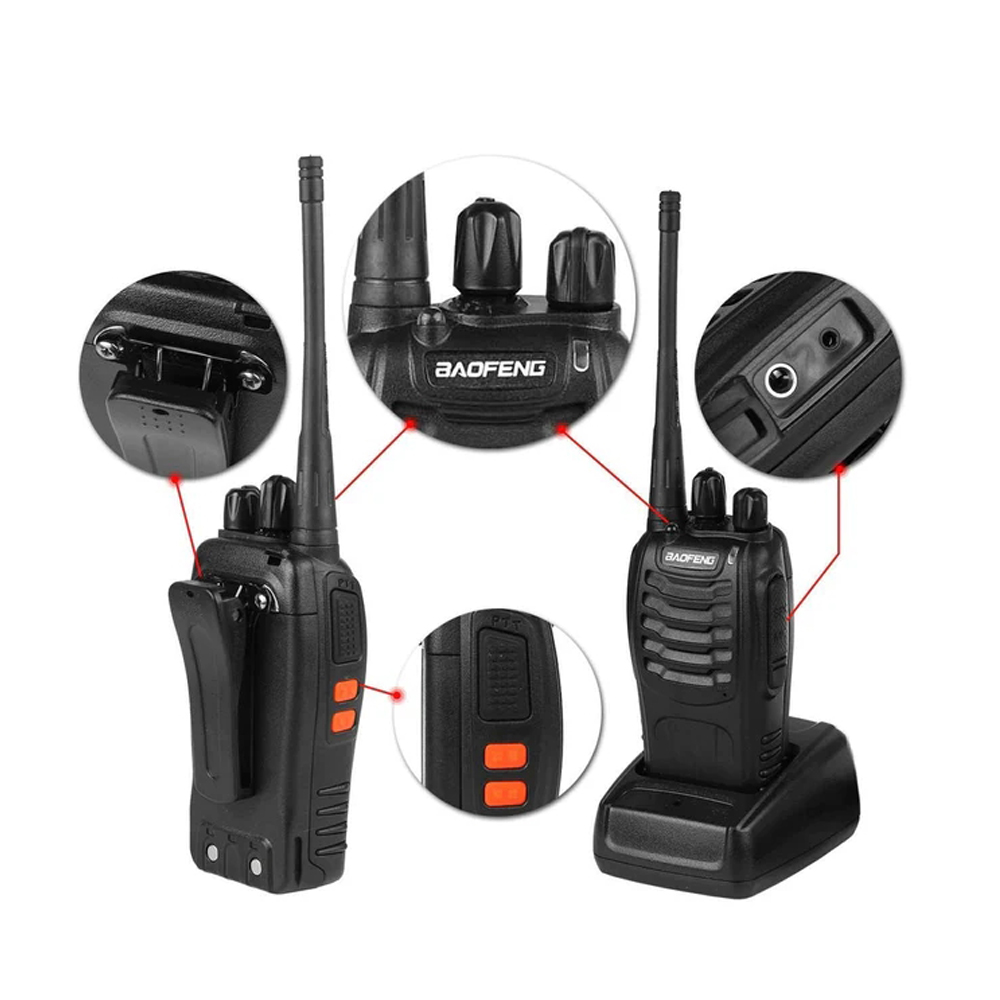 1 pz Originale Baofeng interfono BF 888s Walkie Talkie UHF 400-470 MHz Canale Portatile radio bidirezionale 16 canali di comunicazione