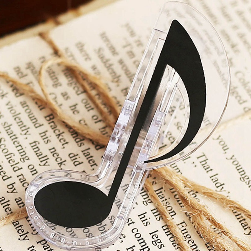 Clips musicales para notas Página de Libro Clips Kawaii, carpeta de papelería, Clip para fotos, notas de billetes, Clip de papel con letras, novedad: BK1