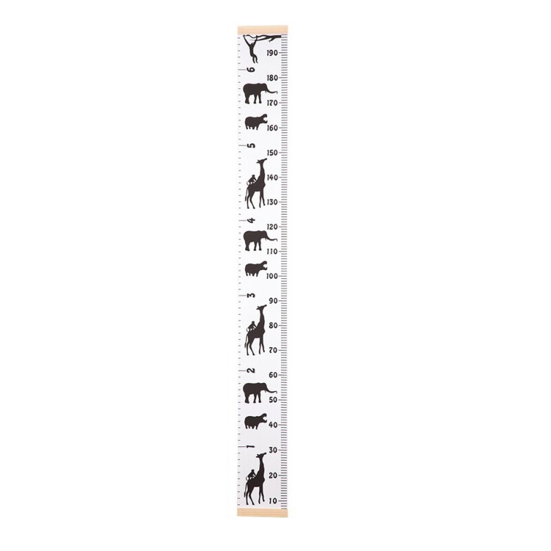 Props Wooden Wall Hanging Baby Height Measure Ruler Wall Sticker Decorative Child Kids Growth Chart for Bedroom Home Decoration: B