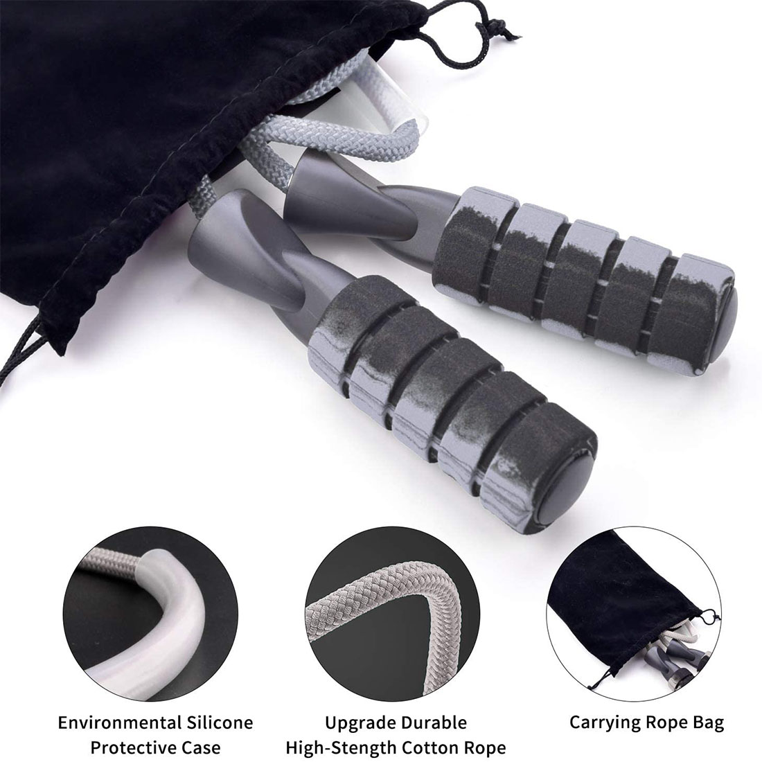 Cuerdas de saltar de 3M, bolsa de Cable de velocidad ajustable para Crossfit, cuerda de saltar de plástico gruesa de doble rodamiento, equipos deportivos de Fitness