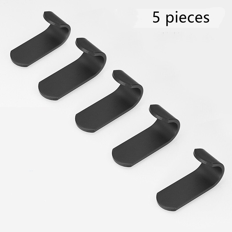 Toallero de aluminio sin clavos para baño, soporte de toalla de baño sin agujeros, color negro: black hook