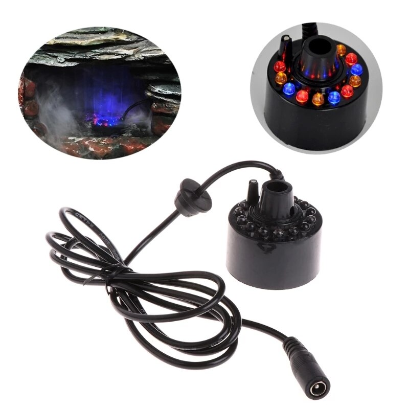 12 Led Licht Ultrasone Mist Maker Mist Fontein Vijver Verstuiver Luchtbevochtiger