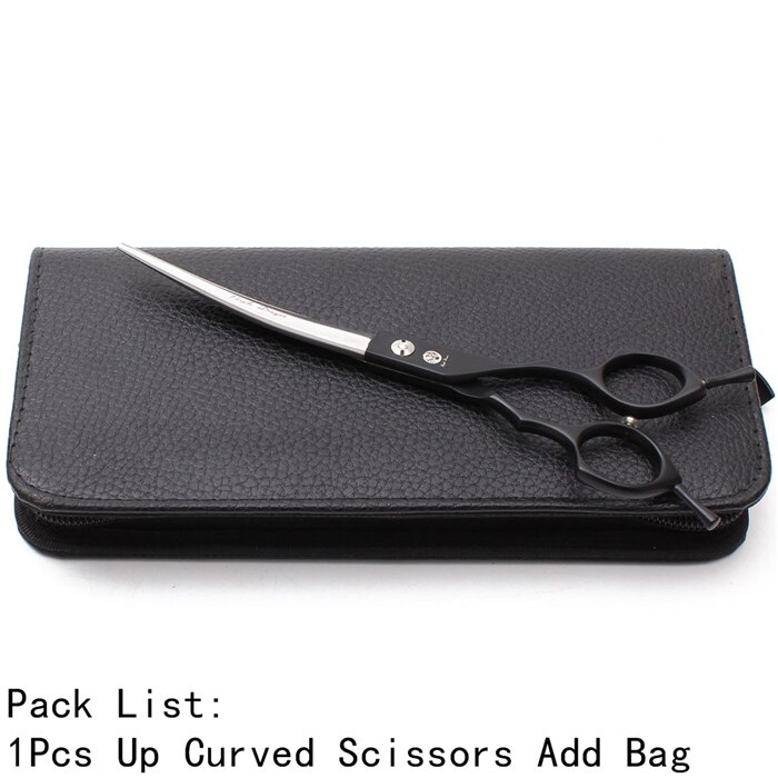 7" Purple Dragon Japanese 440C Up Curved Scissors Grooming Scissors Pet Scissors Bend Up Shears Animal Shears Z4009: Z4009 Hei UC 7Y