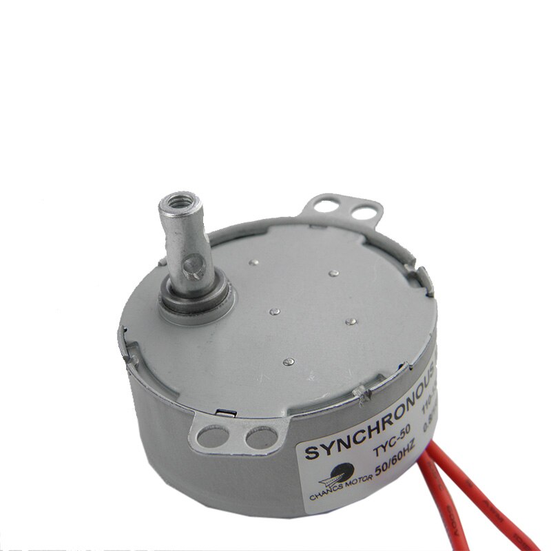 Chancs tyc -50 lille synkron synkronmotor 110v ac 15-18 o / min cw / ccw 4w gear syn motor til elektrisk pejs