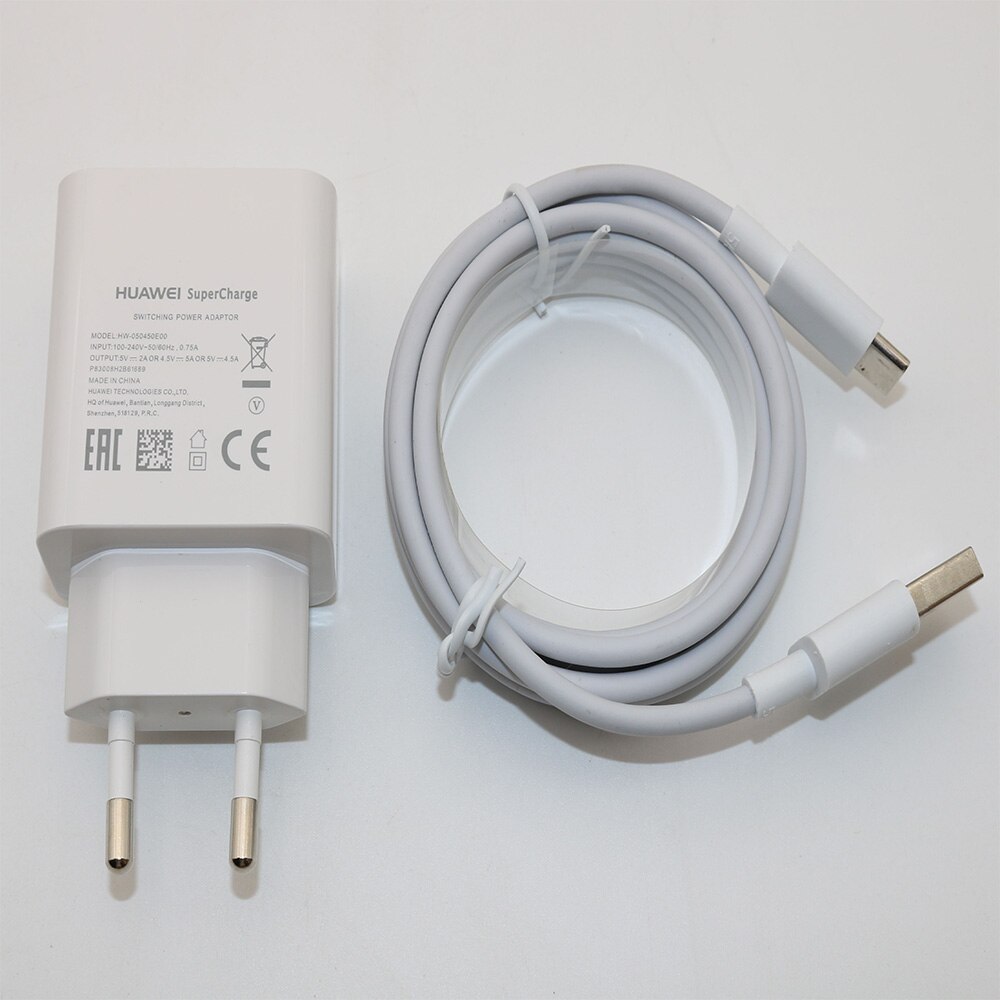 HUAWEI Supercharge EU For Mate9 10Pro P10Plus Fast Charger Quick Travel Wall Adapter 5V/4.5A 4.5V/5A 5V/2A Type-C 3.0 USB Cable