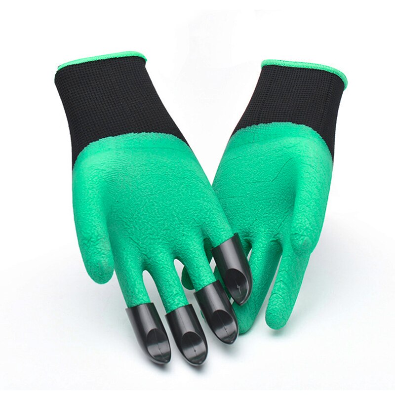 4 Hand Claw Tuin Rubberen Handschoenen Tuinieren Graven Planten Duurzaam Waterdicht Nitril Werken Handschoen Outdoor Gadgets
