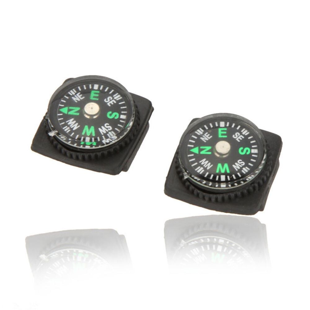 2 Stks/set Mini Camping Kompas Voor Horloge Band Slip Slide Navigatie Kompas Pols Camping Navigatie Kompas Horloge Band: Default Title