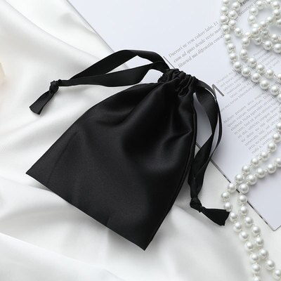 100% Natural 19 Mulberry Silk Sleep Eye Mask Sleeping Smooth Soft Eye Sleep Shade Cover with Elastic Adjustable Strap Blindfold: Only black bag