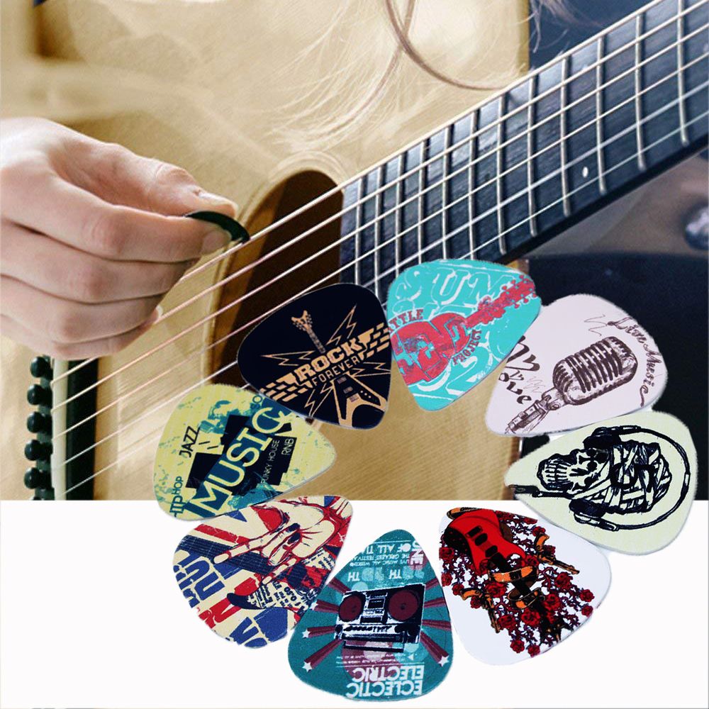 Mediator Rock Gestures for Acoustic JEPicks, Mixed Pattern, Plectrums, Celluloïd, ShHeavy Nel, 0.71mm, 10Pcs