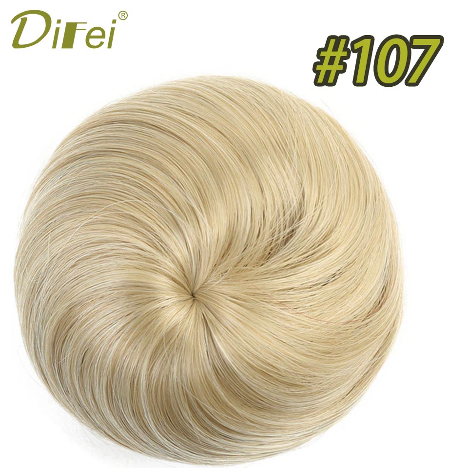 Lyhyet suorat hiukset lämmönkestävät synteettiset hiuslisäkkeet chignon clip in hiustenpidennykset naisten kampaukset difei: 107