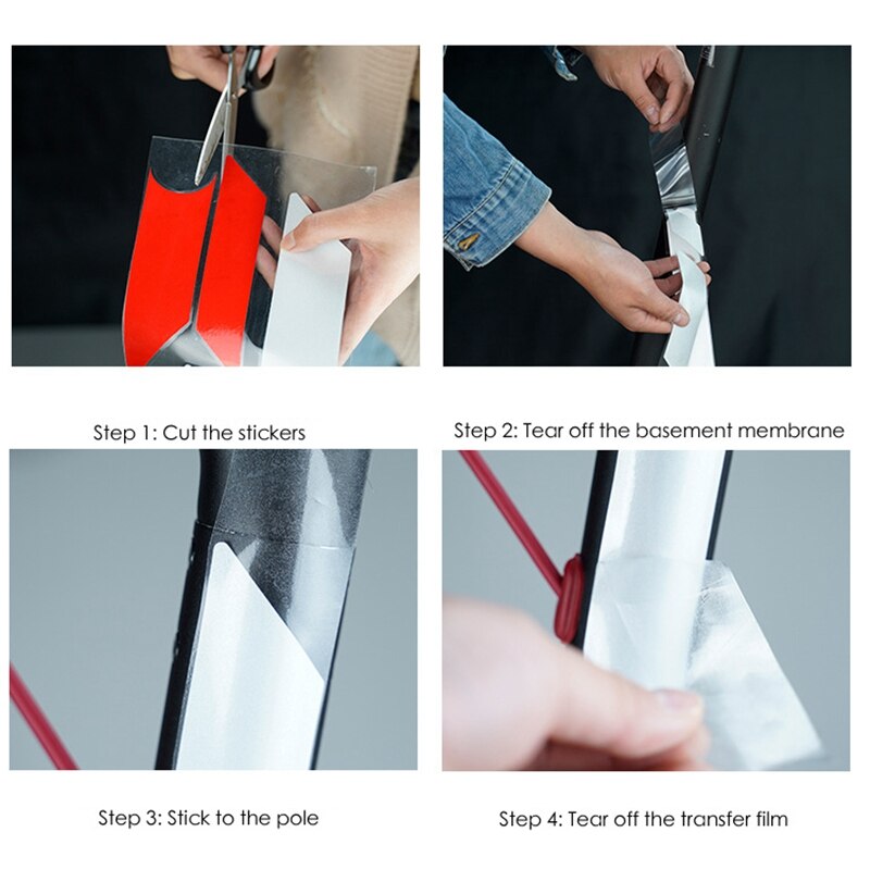 Wasserdicht Pvc Reflektierende Aufkleber für Ninebot MAX G30 Kickscooter Faltbare Aufkleber (Gelb Gelb Weiß)